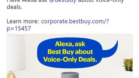 Best Buy News 'Voice-Only Deals' Twitter Update