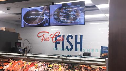 Jewel-Osco Seafood Department Video Screens