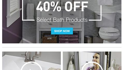 Lowe's 'Refresh Your Bath' Email Ad