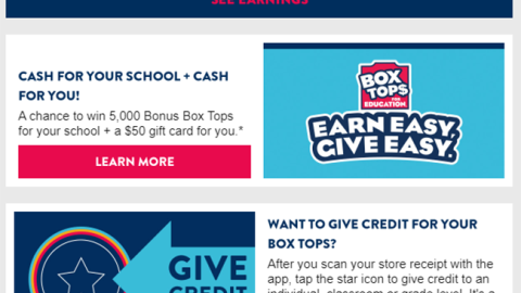 General Mills Jewel-Osco 'Box Tops' Email Ad