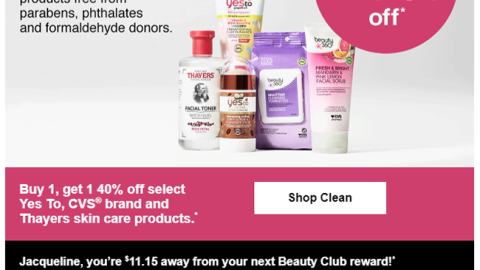 'CVS Clean' Email Blast