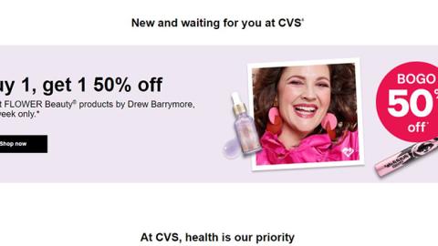 CVS Flower Beauty 'BOGO 50% Off' Leaderboard Ad