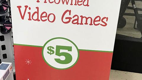 Family Dollar Preowned Video Games Dump Bin