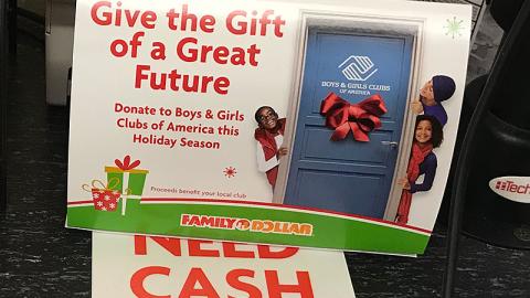Family Dollar 'Give the Gift of a Great Future' Counter Card