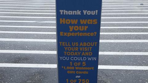 Walmart Shopper Survey Bollard Wrap
