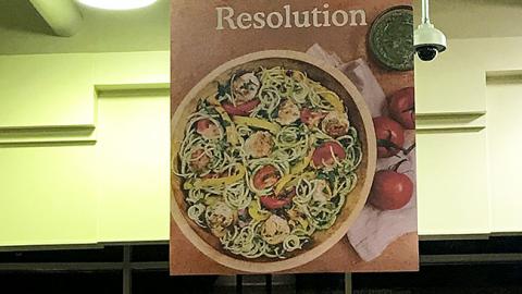 Whole Foods 'Feed Your Resolution' Ceiling Sign