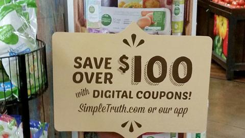 Simple Truth 'Save Over $100' Standee