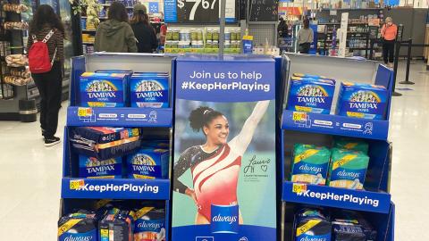 Always Walmart #KeepHerPlaying Pallet Display