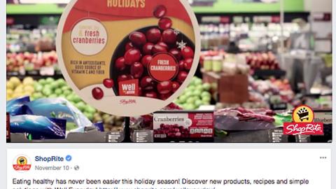 ShopRite 'Healthy Holidays' Facebook Update