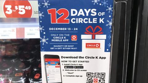 Circle K '12 Days of Circle K' Cooler Cling