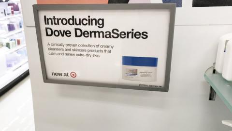 Dove DermaSeries Target Framed Sign