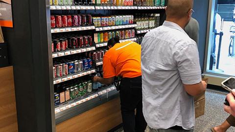 Amazon Go 'Cold Drinks' Cooler