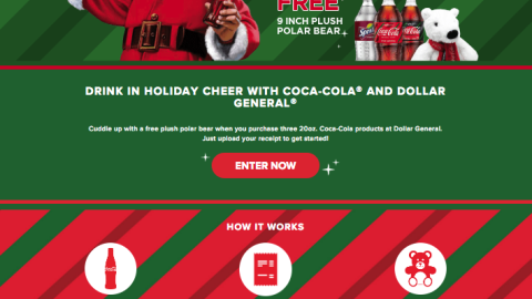 Coca-Cola Dollar General 'The Gift of Refreshment' Web Page