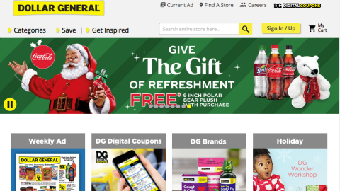 Dollar General Coca-Cola 'The Gift of Refreshment' Carousel Ad