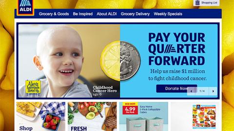 Aldi Alex's Lemonade Stand Foundation 'Pay Your Quarter Forward' Carousel Ad