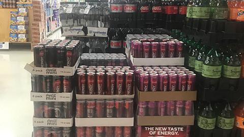 Coke Energy Case Stack