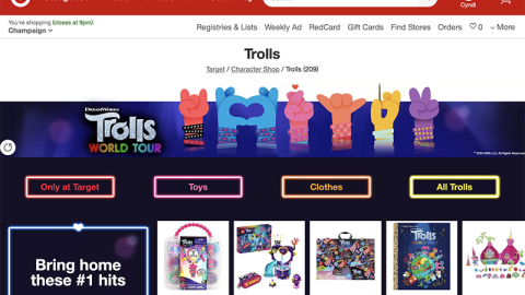 Target 'Trolls World Tour' E-Commerce Shop