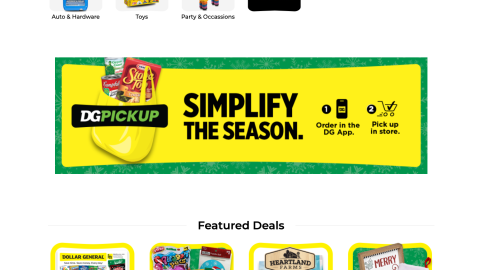 Dollar General DG Pickup 'Simplify The Season' Display Ad