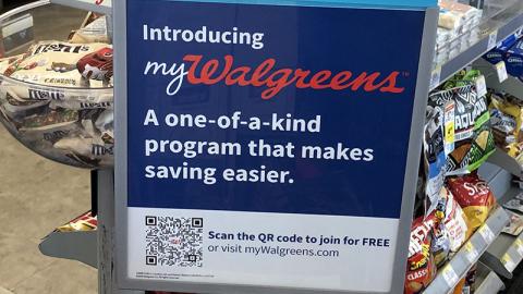 Walgreens MyWalgreens Circular Rack Sign