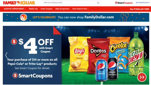 Family Dollar PepsiCo/Frito-Lay '$4 Off' Carousel Ad