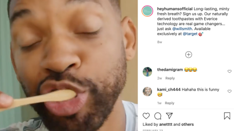 Hey Humans Will Smith 'Minty Fresh Breath' Instagram Update