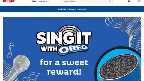 Meijer 'Sing It with Oreo' Page