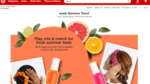Target Essie Scunci Promotional Page