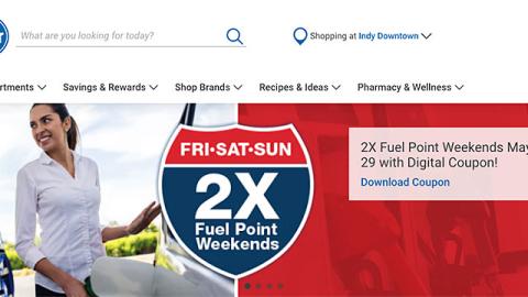 Kroger '2X Fuel Point Weekends' Carousel Ad