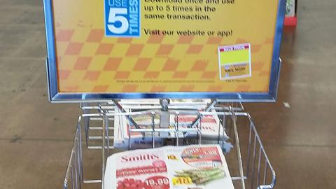 Smith's 'Save More with Digital Coupons' Rack Sign