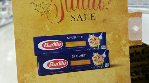 Viva Italia Barilla 'Primo Prices' Shelf Talker