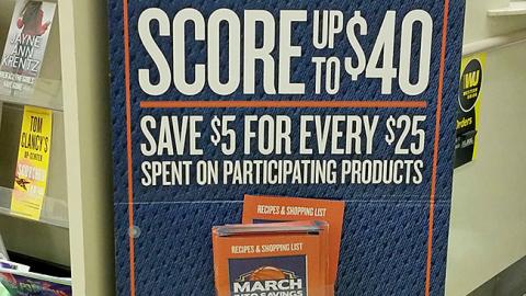 Food Lion 'March Into Savings' Standee
