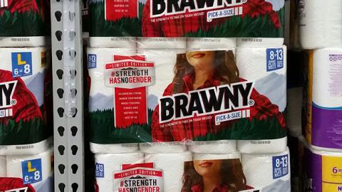 Brawny #StrengthHasNoGender Walmart Packaging