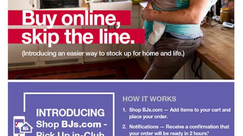 BJ's 'Buy Online' Email