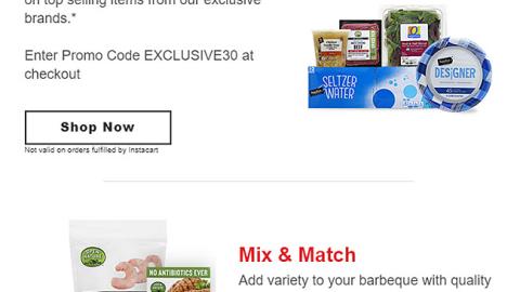 Jewel-Osco 'Free Open Nature Item' Email