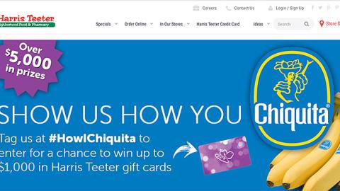Harris Teeter 'Show Us How You Chiquita' Leaderboard Ad