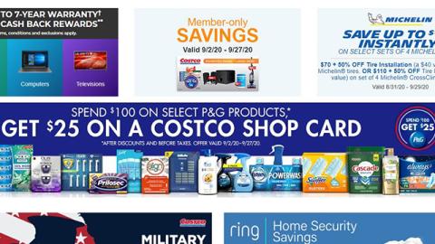 Costco P&G 'Get $25' Leaderboard Ad