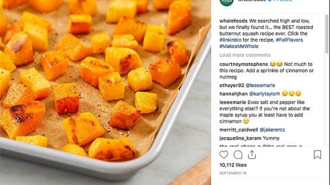 Whole Foods #FallFlavors Instagram Update