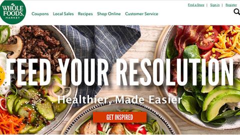 Whole Foods 'Feed Your Resolution' Leaderboard Ad