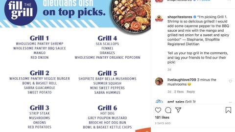 ShopRite 'Fill the Grill' Instagram Update