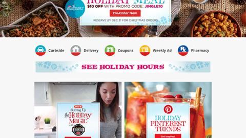 H-E-B 'Holiday Pinterest Trends' Display Ad