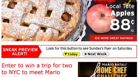 Hannaford 'Mario Batali Home Chef Challenge' Email Ad