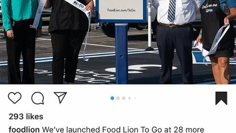 Food Lion 'Food Lion to Go' Instagram Update