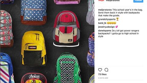 Meijer 'This School Year's in the Bag' Instagram Update