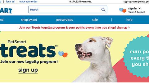 PetSmart 'Join Our New Loyalty Program' Carousel Ad