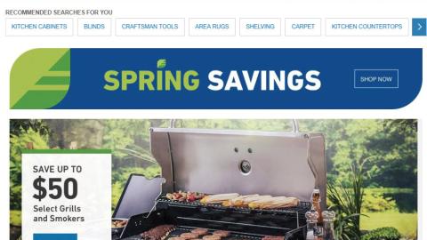 Lowe's 'Spring Savings' Home Page