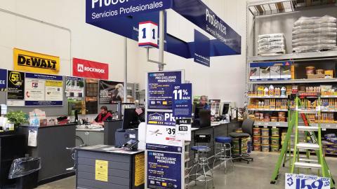 Lowe's 'ProServices' Ceiling Sign