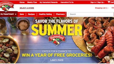 Hannaford 'Savor the Flavors of Summer' Leaderboard Ad