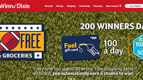 Winn-Dixie 'Score Free Fuel or Groceries' Carousel Ad
