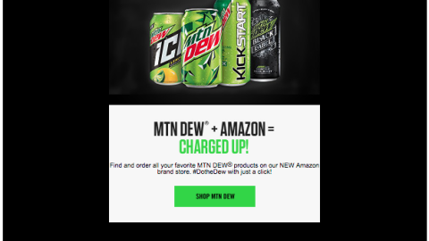 Mountain Dew Amazon 'Charged Up' Email