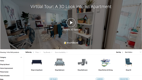 Walmart Apartment 'Virtual Tour' Web Page